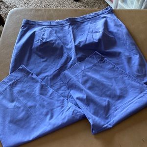 Like New Briggs Lt.Blue-Periwinkle Capris w/side Zipper, Size 20W
